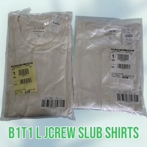 J. Crew White Men's Slub Shirt